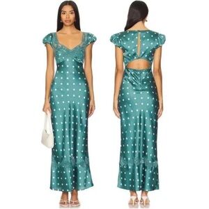 Free People Butterfly Babe Dress Jade Combo- Small